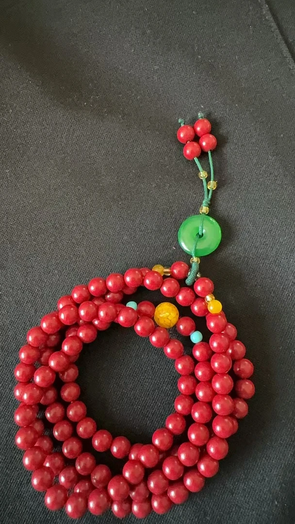 天然辰砂朱砂转运珠本命年福禄平安扣