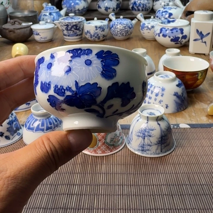 青花瓷器杯子茶具