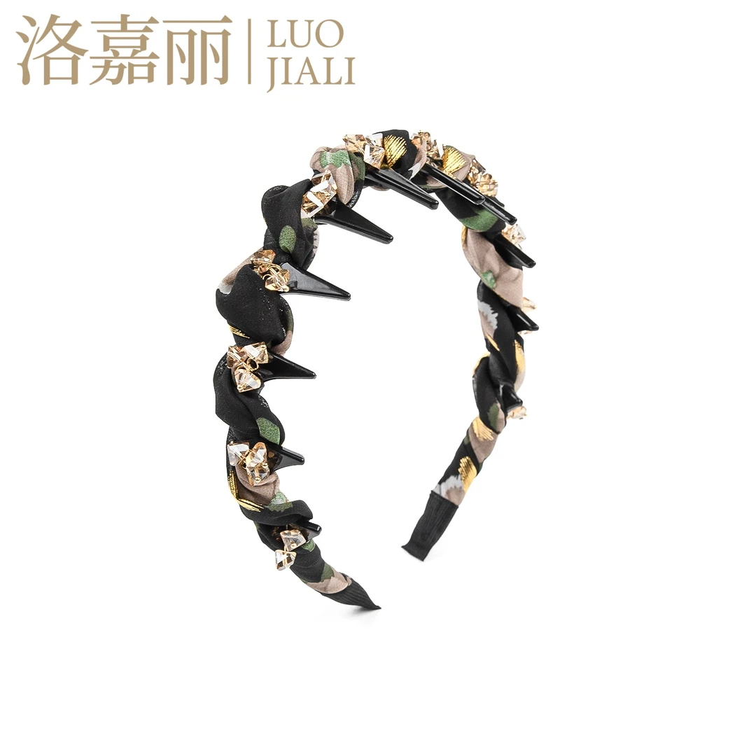 【毕加索】复古碎花轻奢气质高颅顶发箍 FG8742