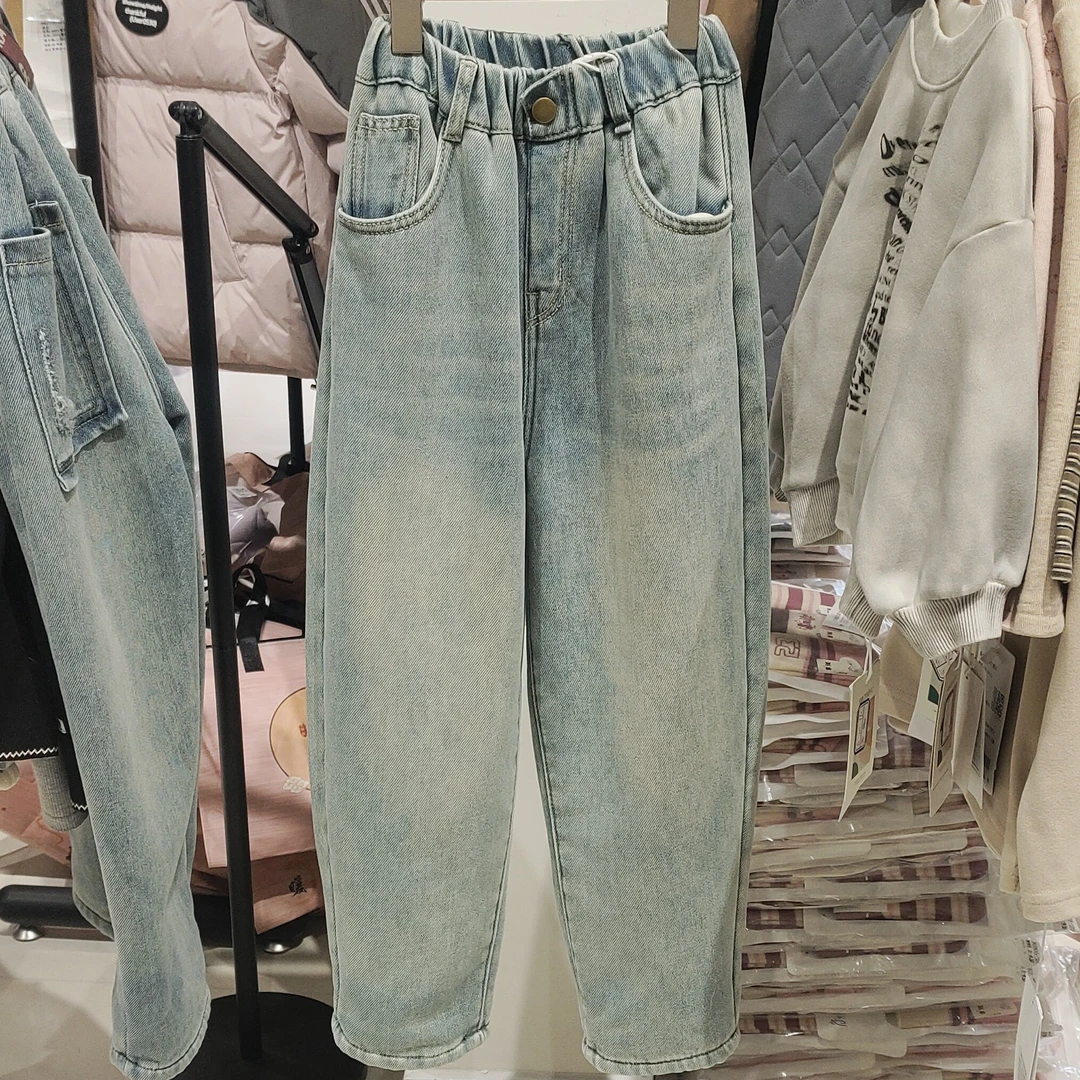 小928冬季新款儿童脏脏牛仔裤