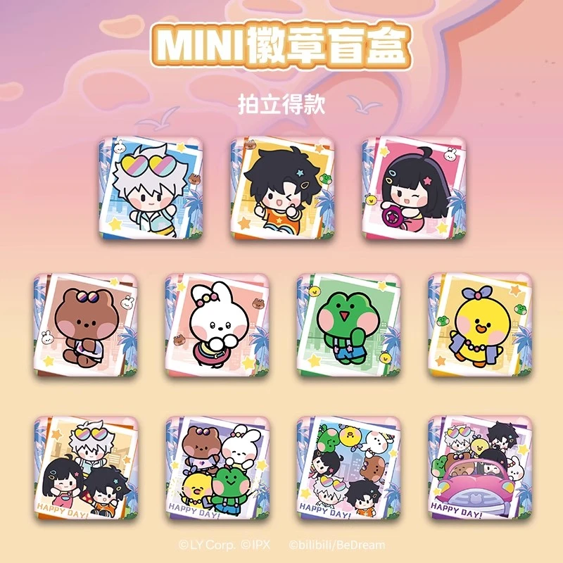 缤纷时光【LINEFRIENDSminini联名】时光代理人MINI相机徽章盲盒