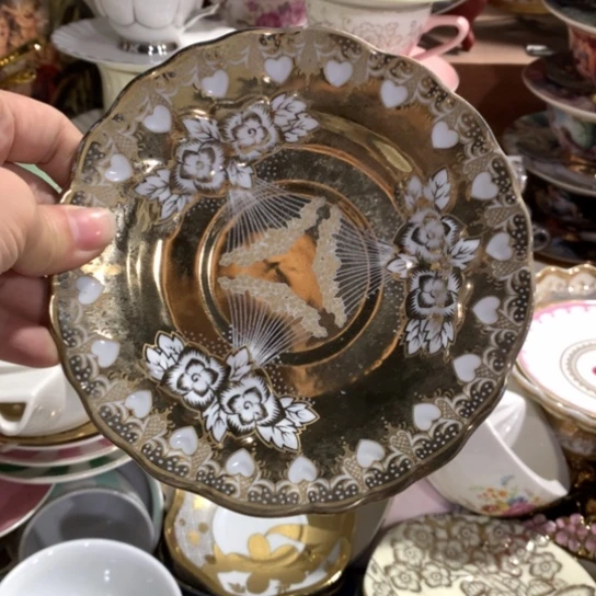 瓷片微瑕陶瓷处理介意请慎拍15厘米底部小磕碰