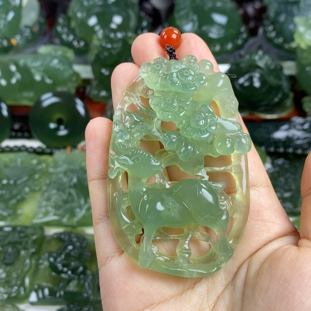 岫玉未镶嵌挂件挂件