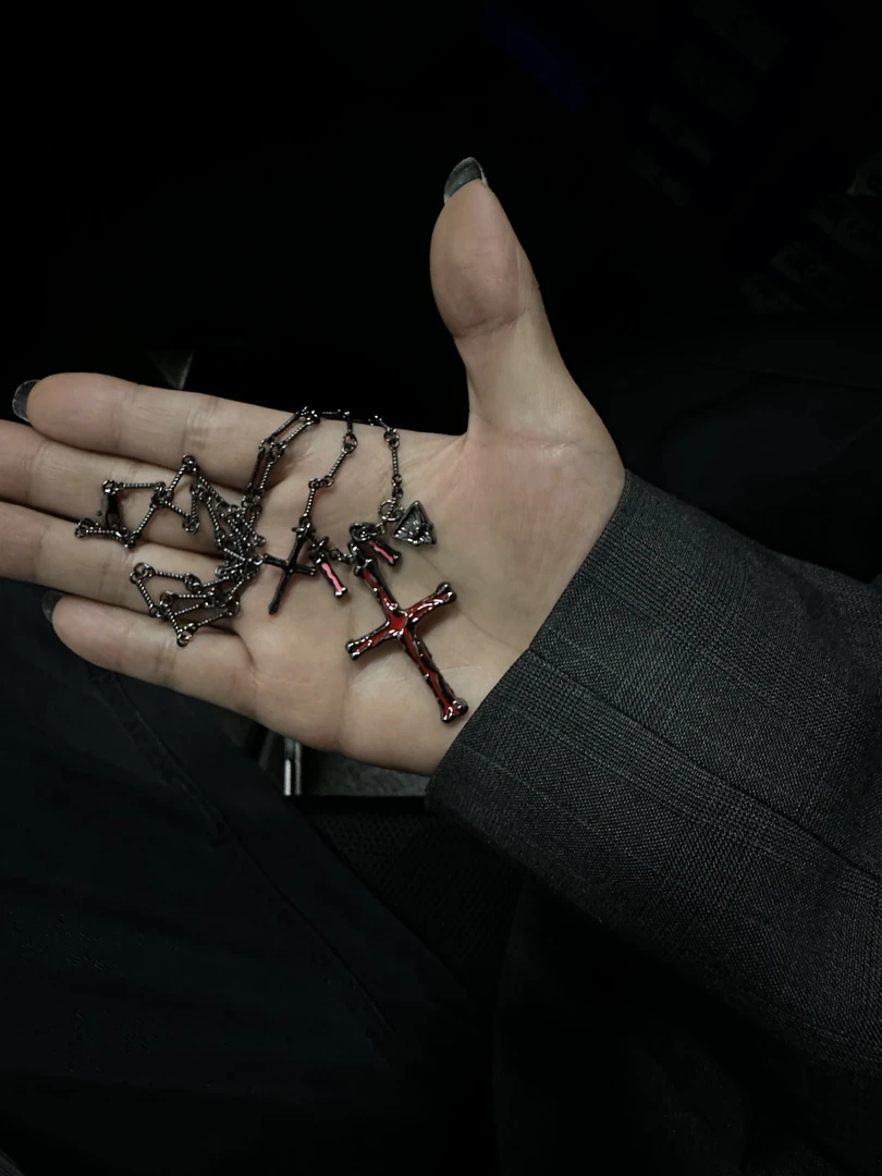 合金项链 【涅槃 泣血重生 项链】涅槃重生红色项链项链国潮风发