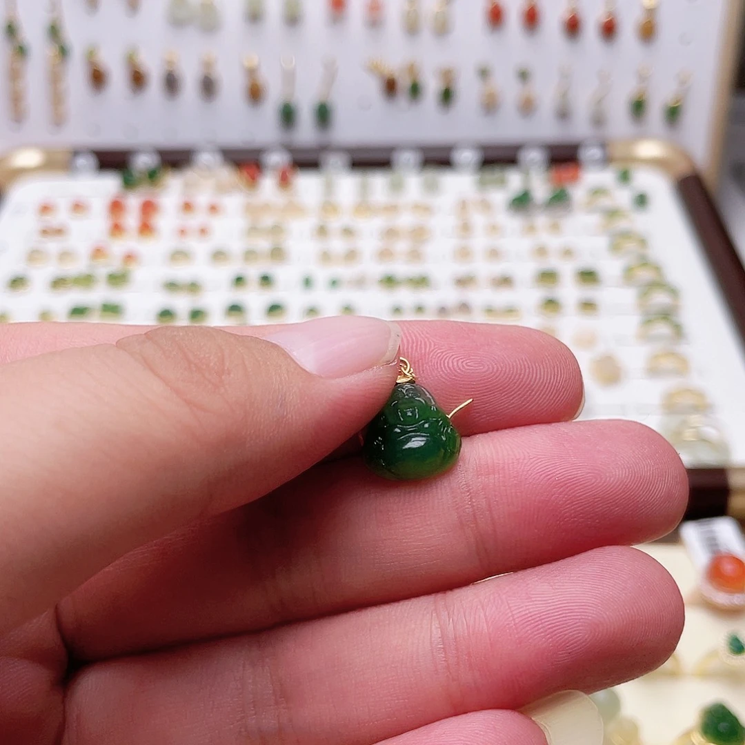 Y***g和田玉银S925镶嵌吊坠(不含链)