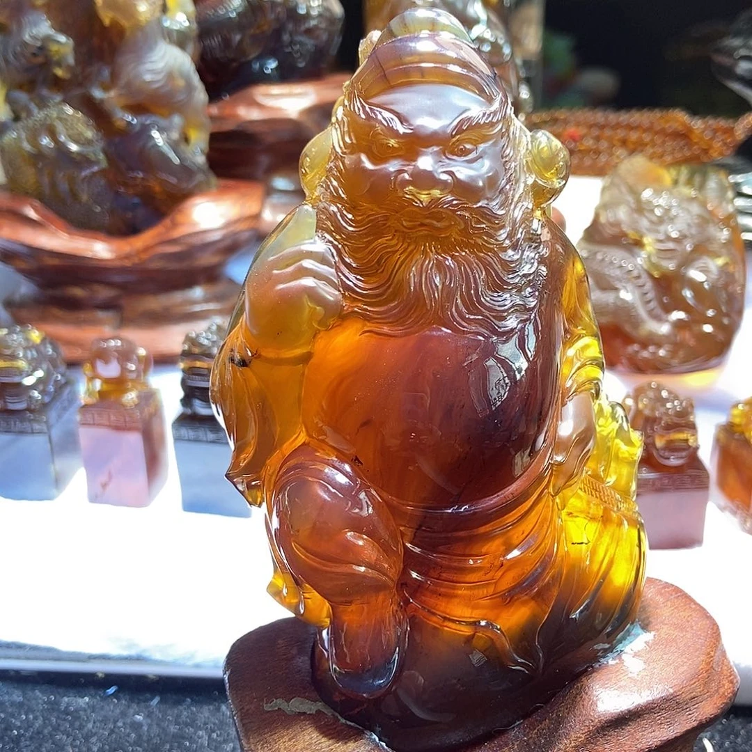 琥珀颈饰未镶嵌钟馗
