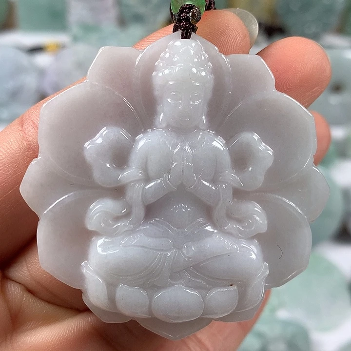 翡翠未镶嵌颈饰观音福利