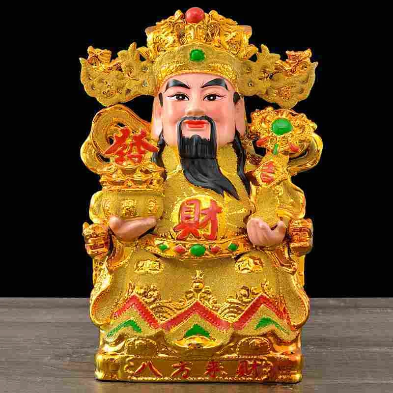 财神爷神像财神爷套装陶瓷佛像摆件开业文武财神佛像家用摆件
