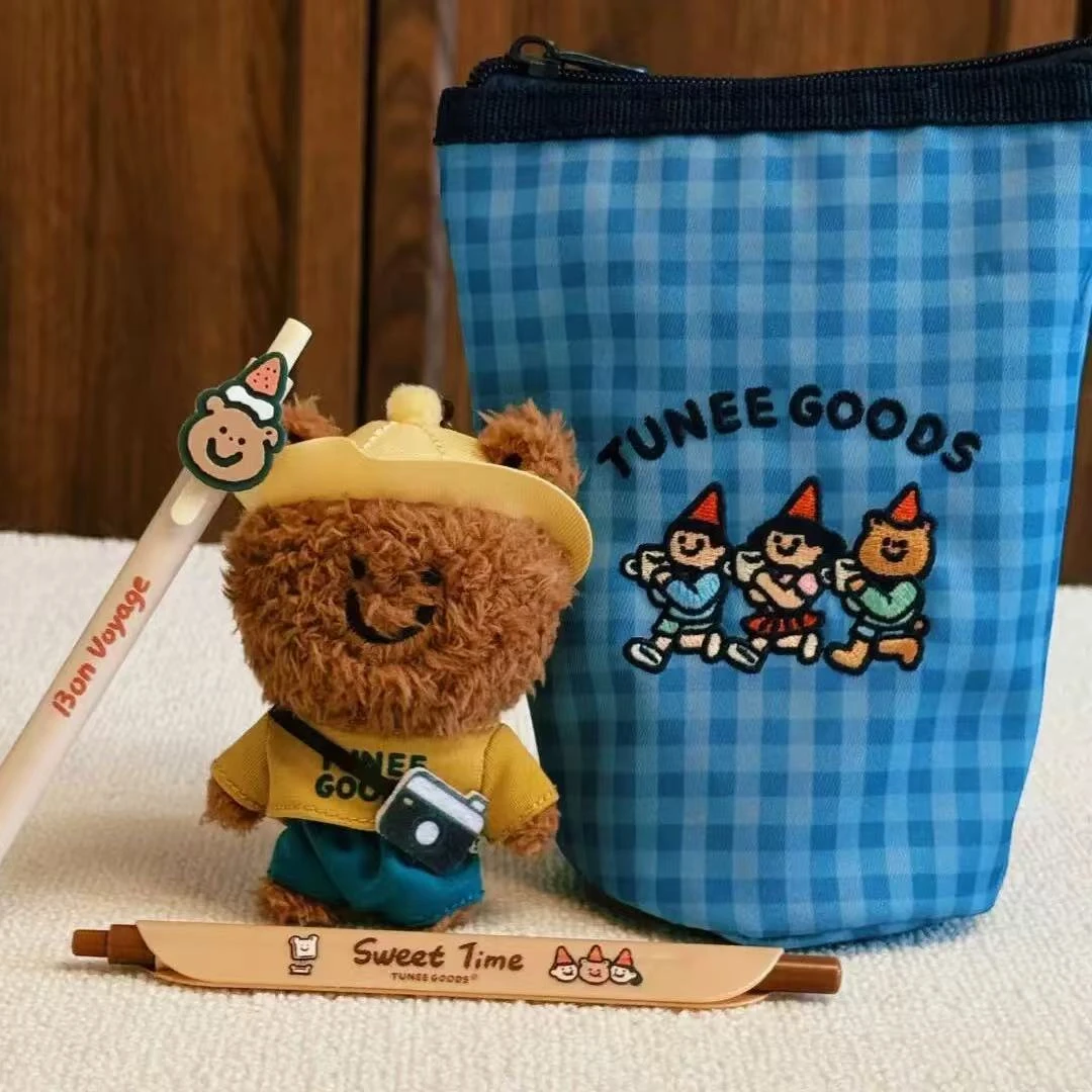 可爱大容量翻折笔袋学生文具收纳包