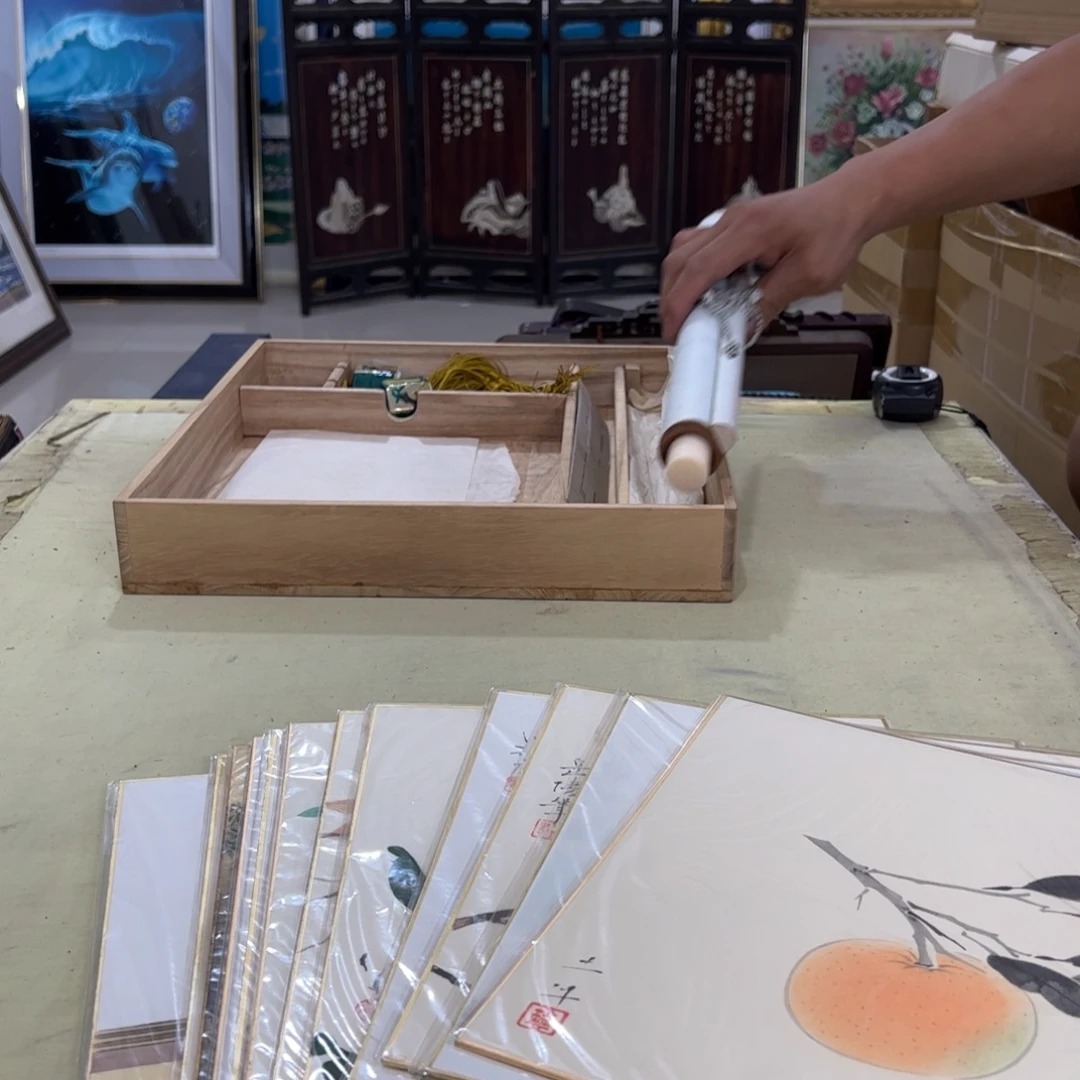 信***雲绘画屏风框画茶空间设计