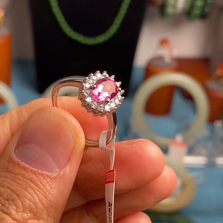 银S925镶嵌托帕石戒指戒指