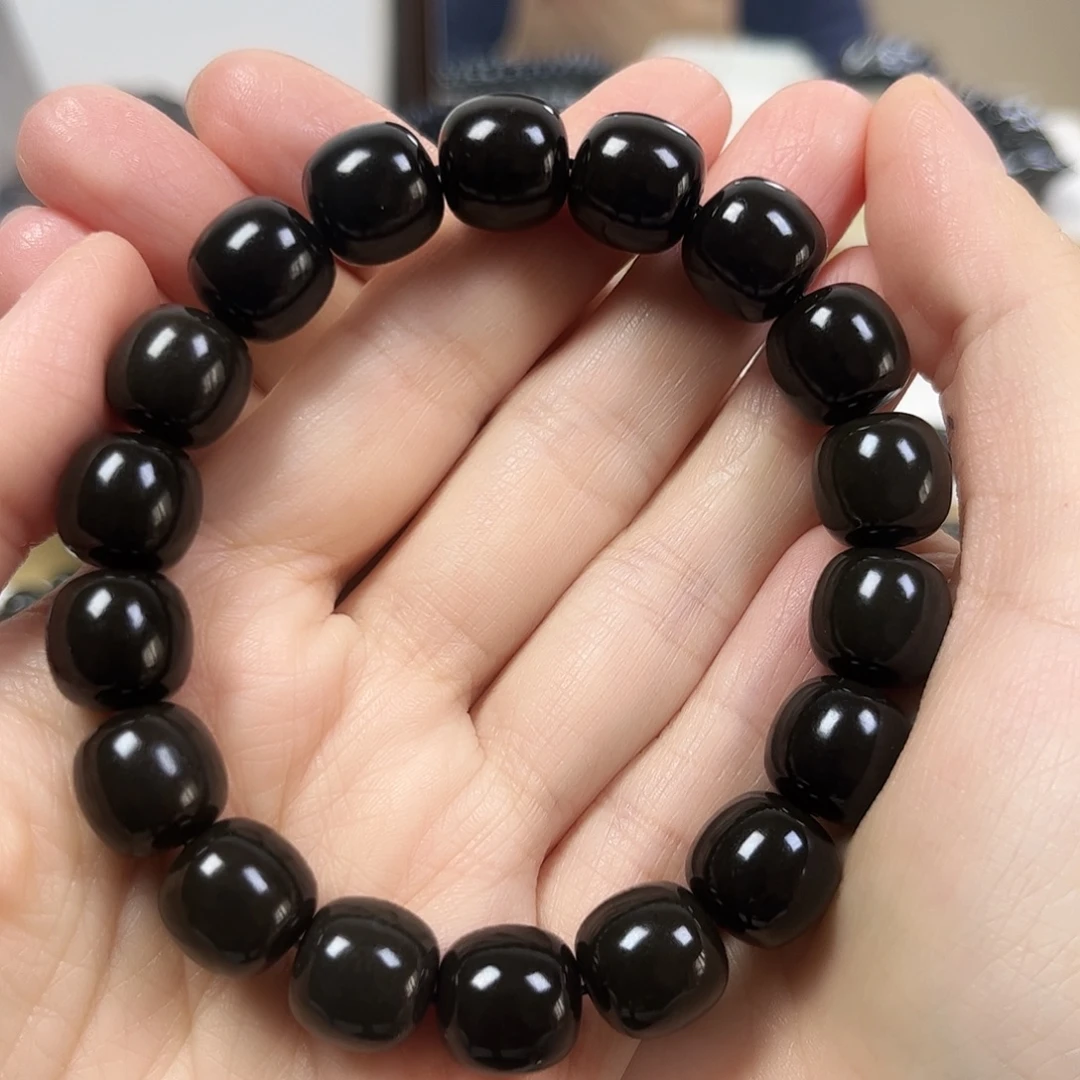 和田玉未镶嵌手串卡12老形珠