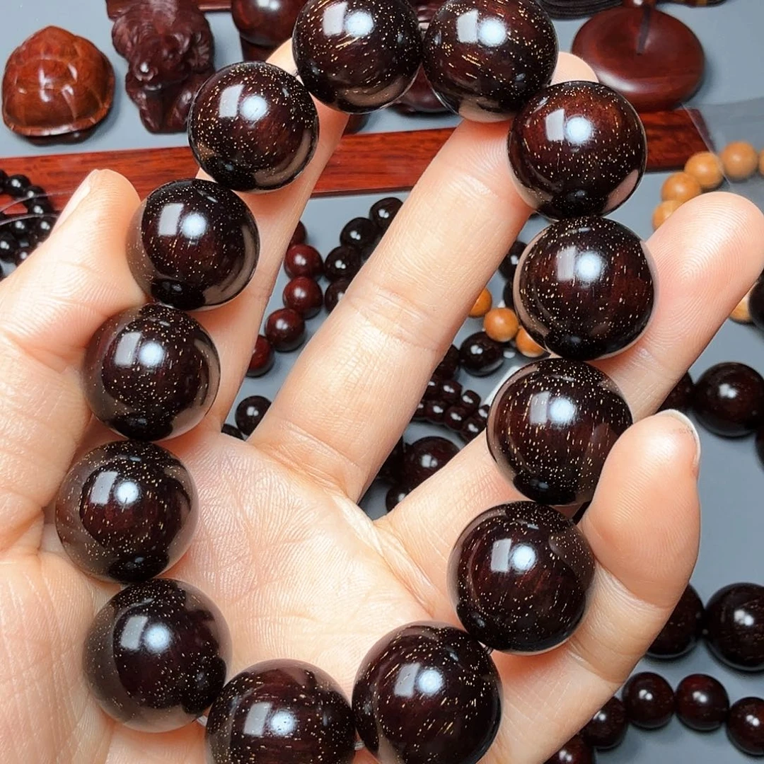 小叶紫檀手串/手链1.8牙签粗爆星