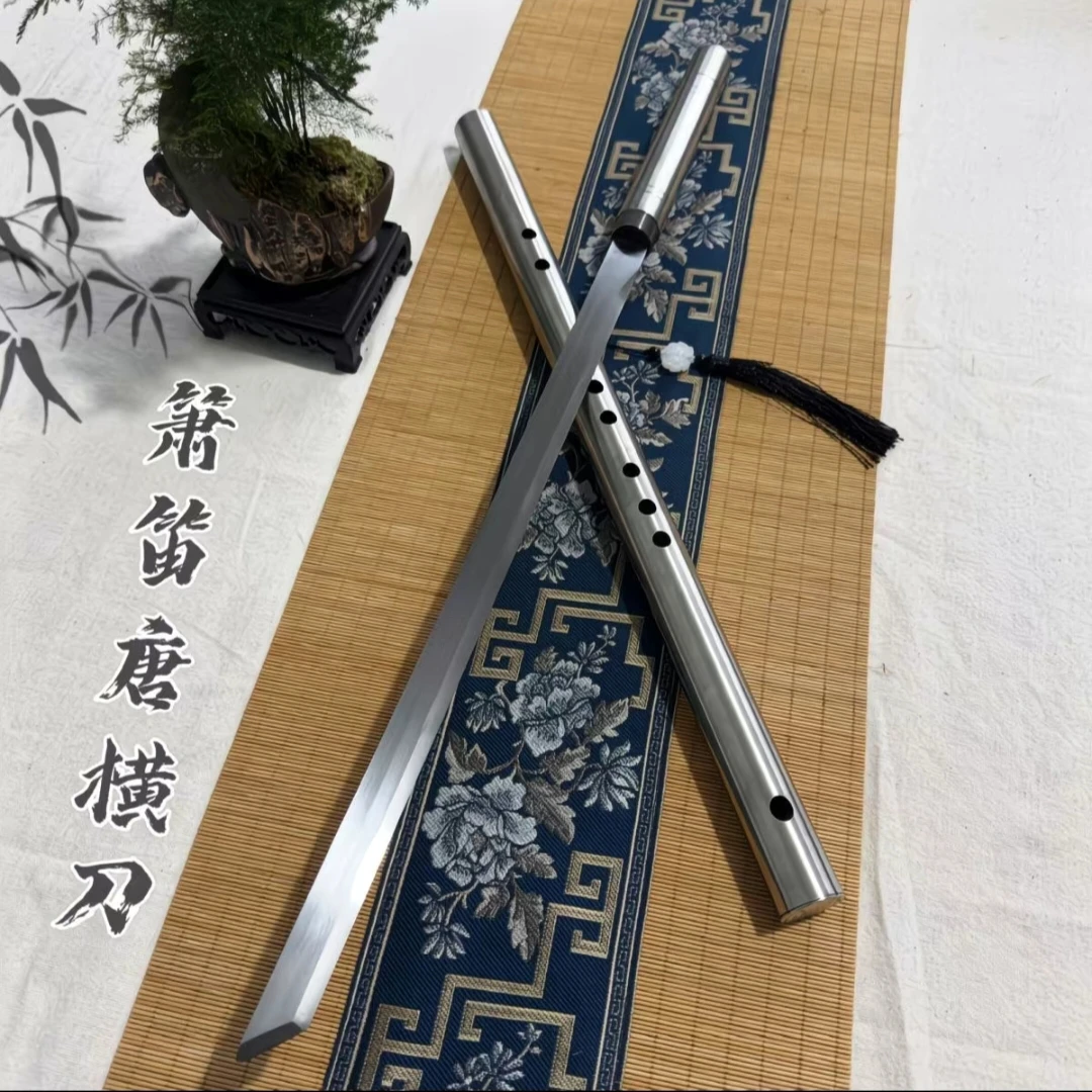 棍刀二合一龙泉唐横刀一体高锰钢车载防身工艺未开刃收藏装饰摆件