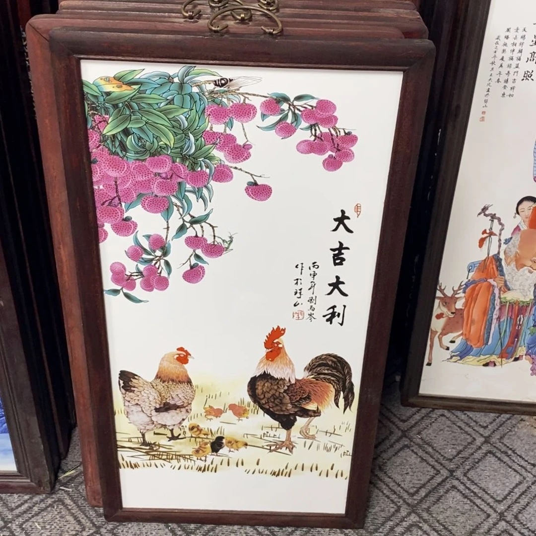 瓷片86*46 景德镇瓷板画柴窑烧制