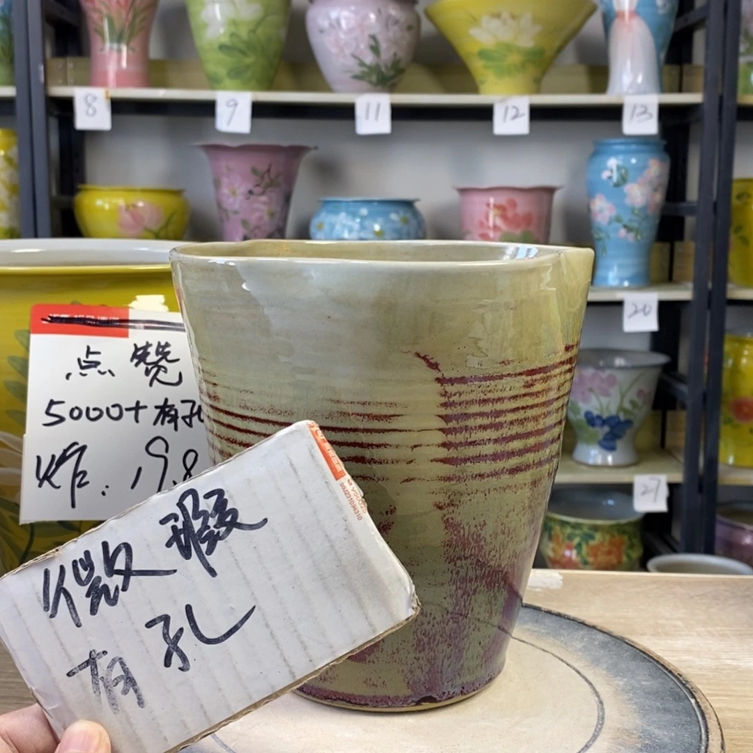 景德镇手工手绘陶瓷花盆