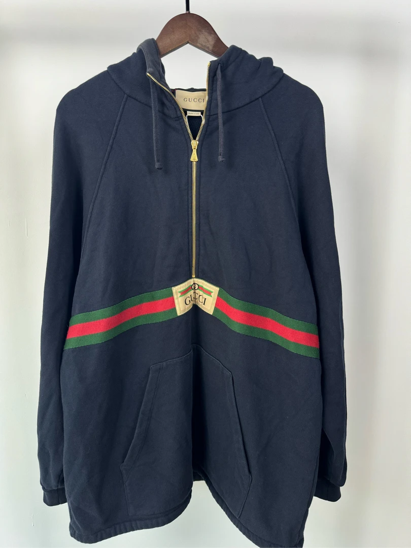 99新 GUCCI/古驰 半拉链腰带帽衫/xl码/2411113