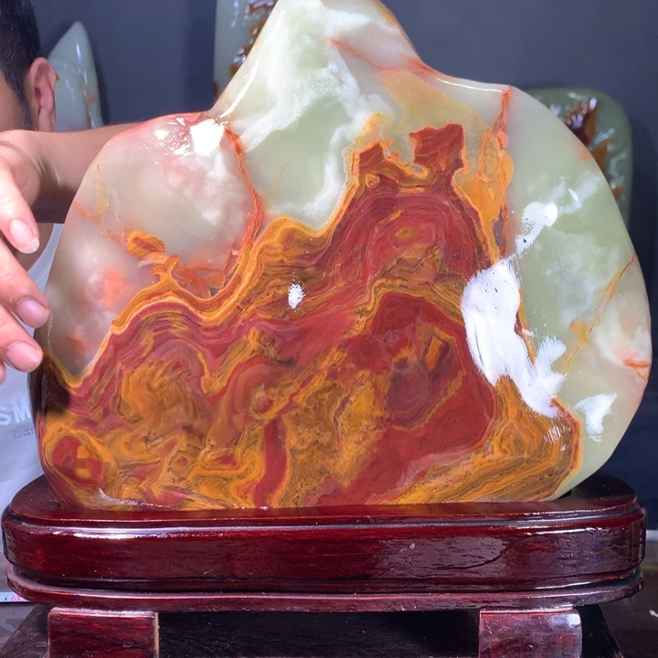 石材天然原石摆件
