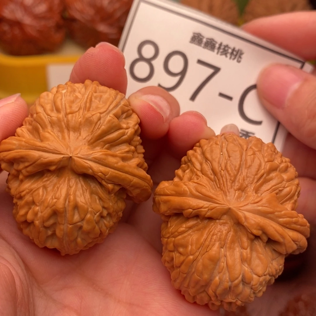 把件文玩核桃白狮40……