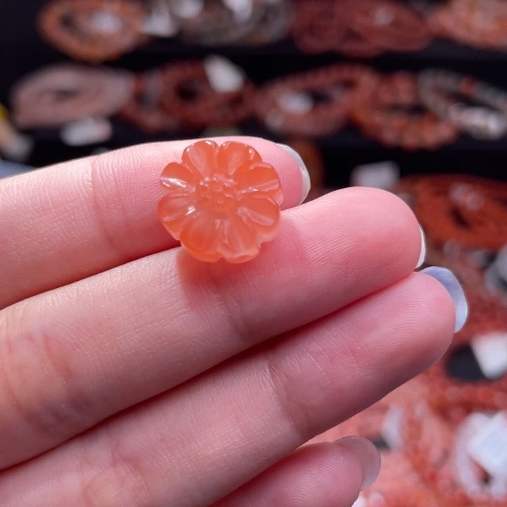 南红玛瑙未镶嵌配饰小雏菊1999