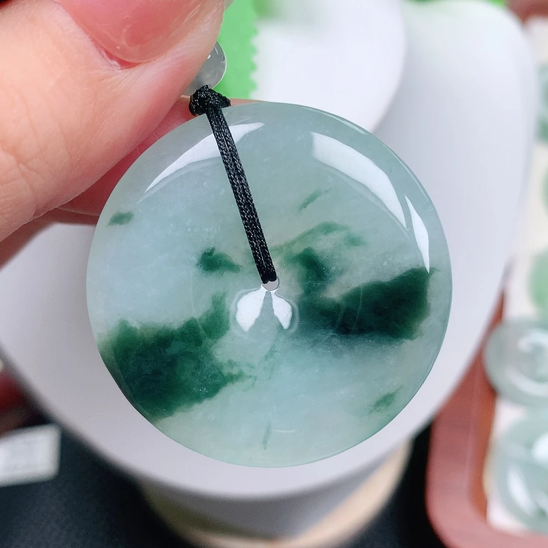 翡翠未镶嵌颈饰平安38-5.7