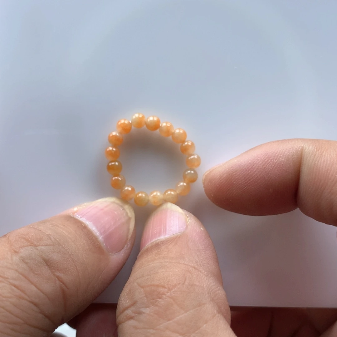 翡翠手串未镶嵌依*I缅甸天然翡翠小米珠手串3.8卡