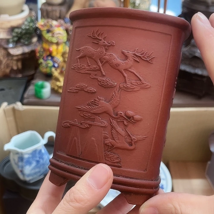 紫砂中古工艺品摆件