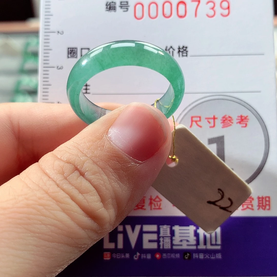 未镶嵌戒指翡翠22号