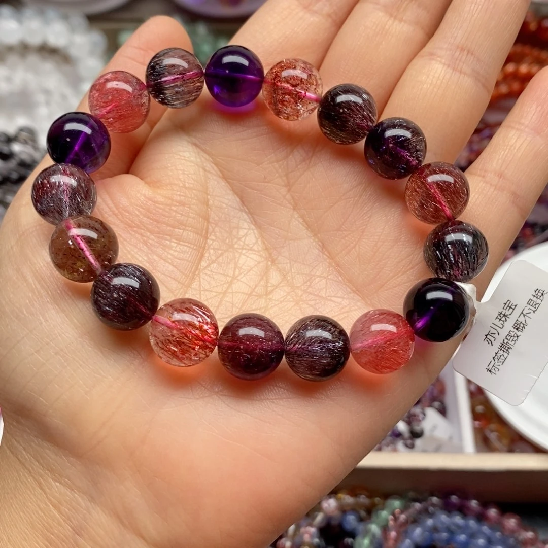 手链水晶未镶嵌彩黑加仑超七11.9