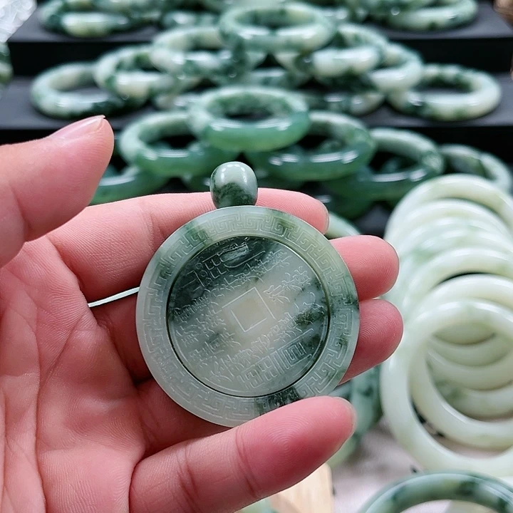 【闪购商品】透闪石-蛇纹石玉未镶嵌挂件花*岚
