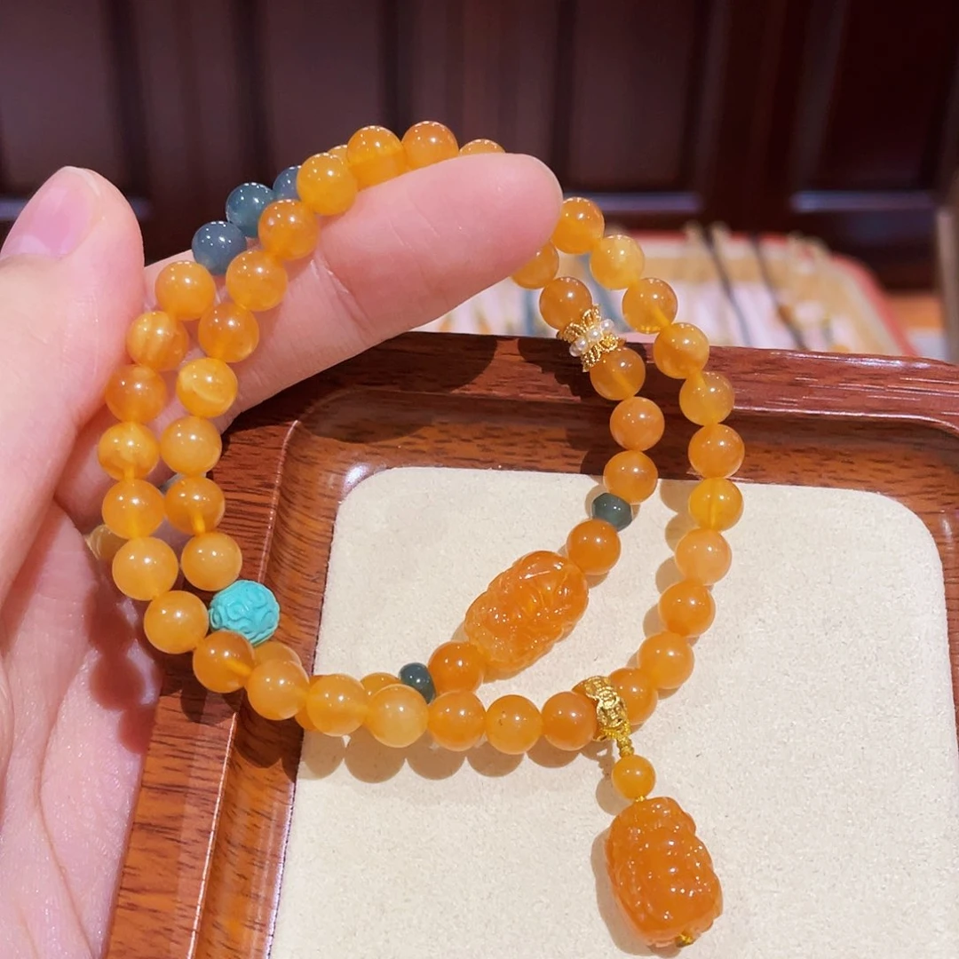 蜜蜡手链未镶嵌手串