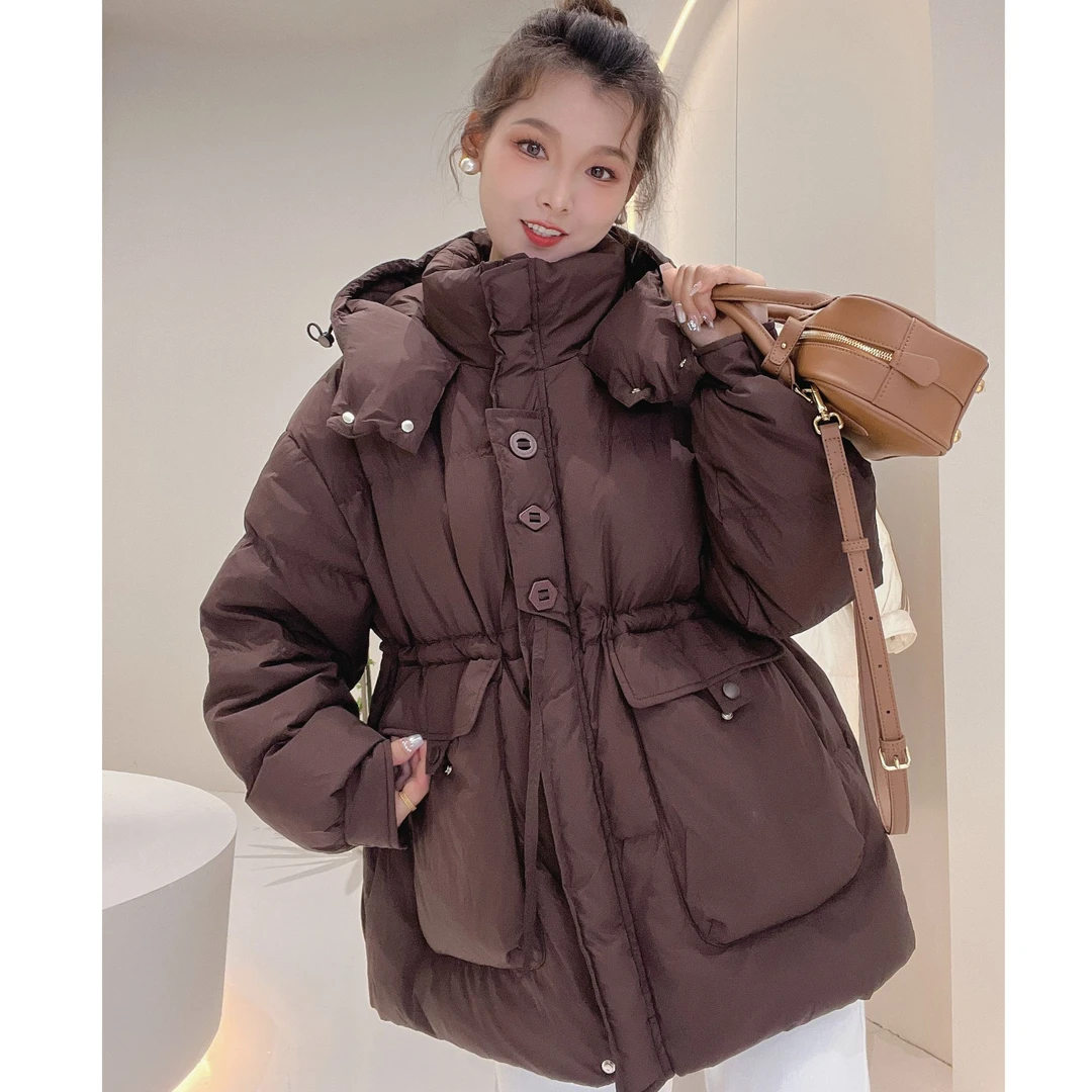 新国标白鸭绒 韩版门禁三粒扣羽绒服女短款2025反季冬装百搭加厚