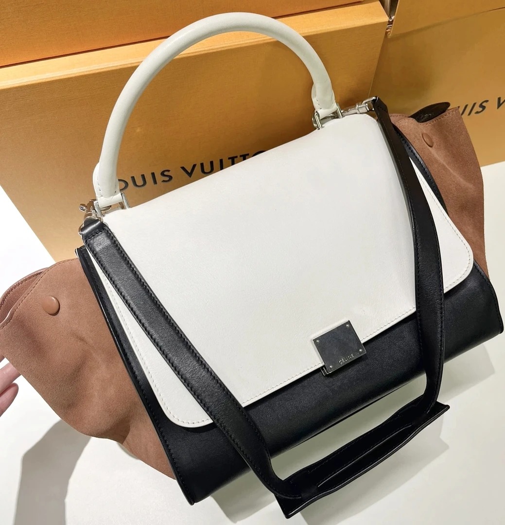 95新 Celine/思琳 蔚蓝/拼色 秋千包 底长30 北京