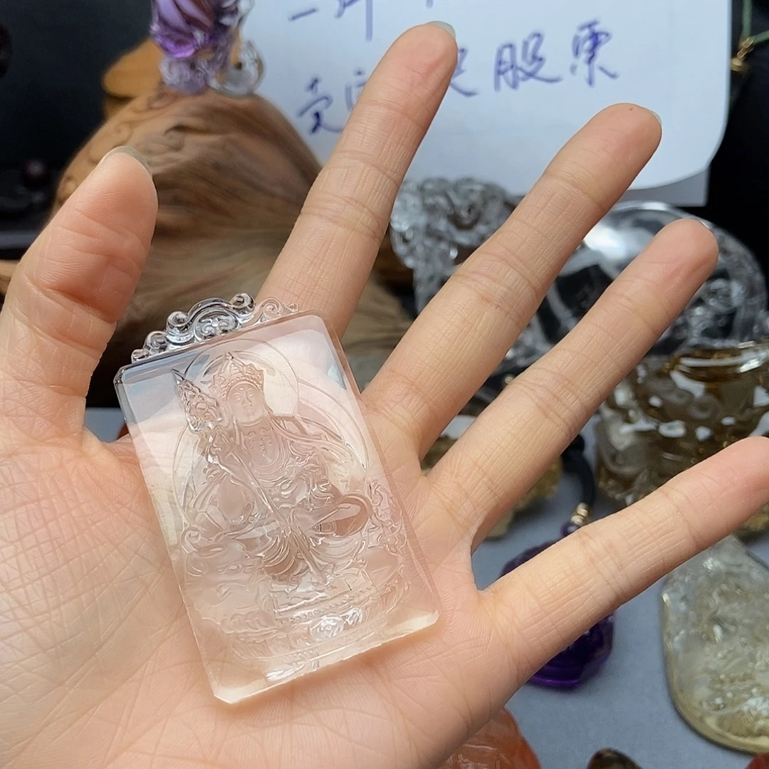 强***选未镶嵌水晶颈饰吊坠