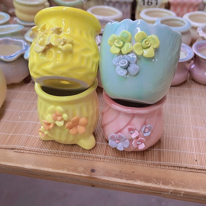 红陶陶瓷花盆当场满12包邮