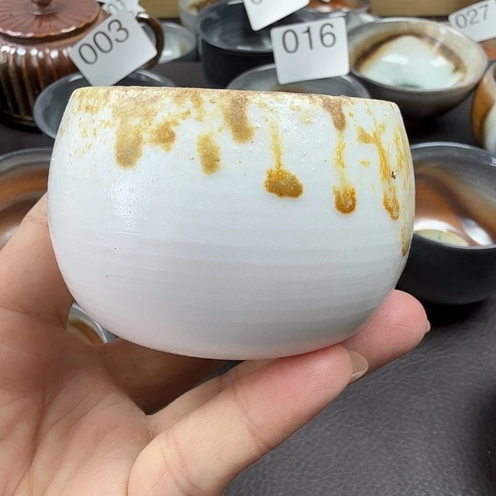 手工手作柴烧主人杯