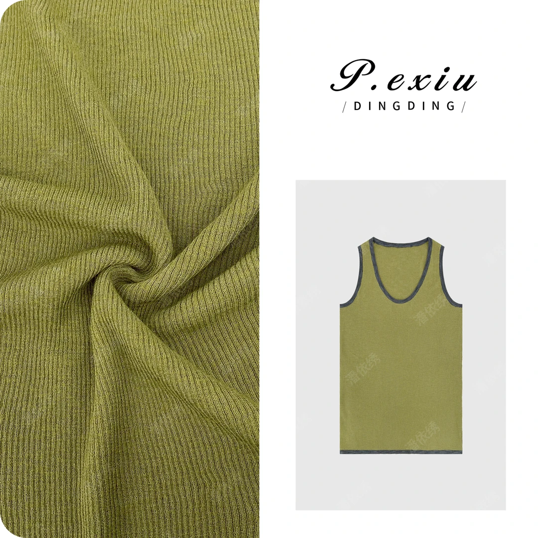 【春夏之约】竹节麻复古撞色无袖背心 C008