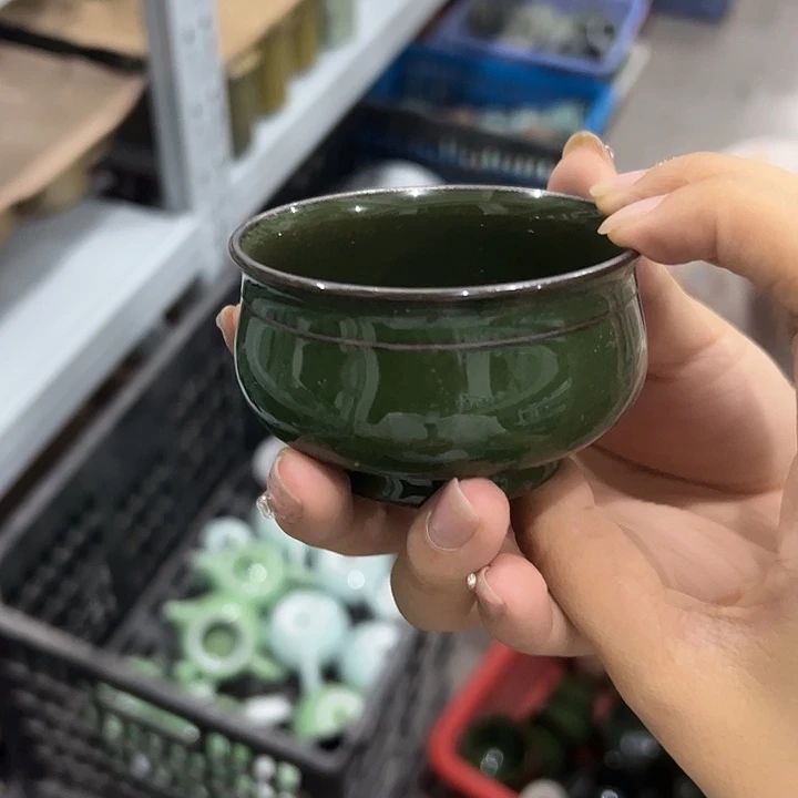 龙泉云间青瓷小米茶器
