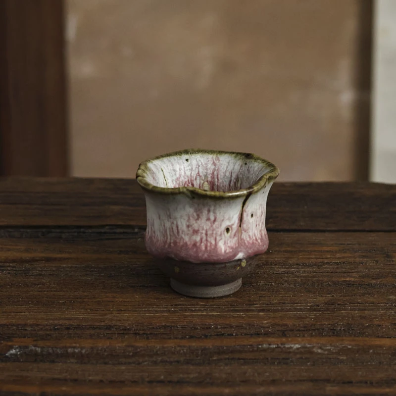 【非遗甄选】黄丽君-粉樱花-小巧五瓣杯（黄丽君S0040）