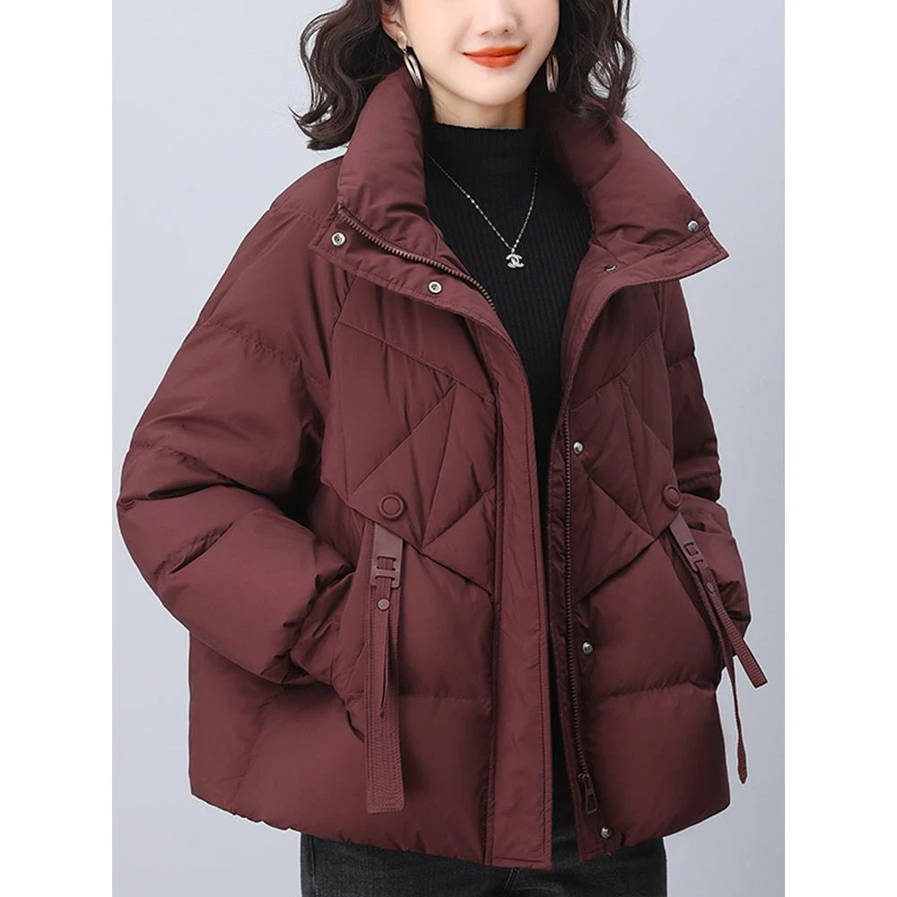 加厚羽绒服女款冬季爆款2025新款高端时尚妈妈连帽白鸭绒外套