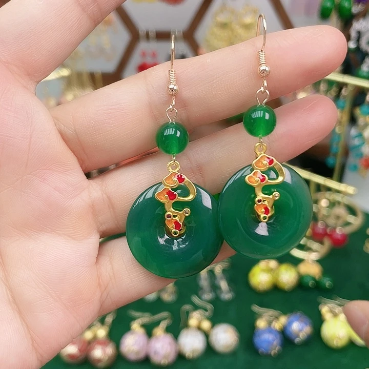 玛瑙/玉髓耳钉合金