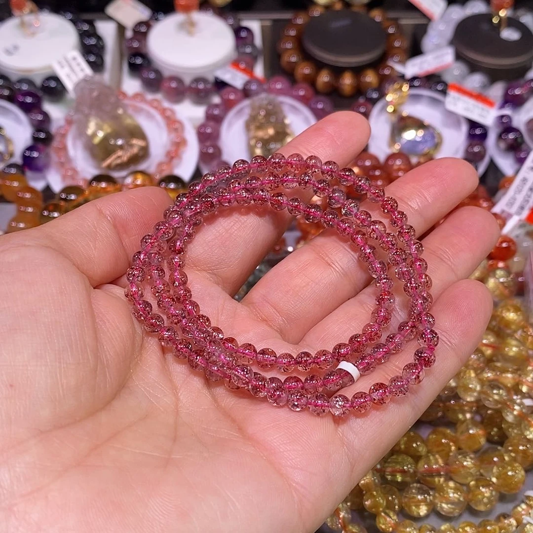 未镶嵌手链水晶金草莓4.8