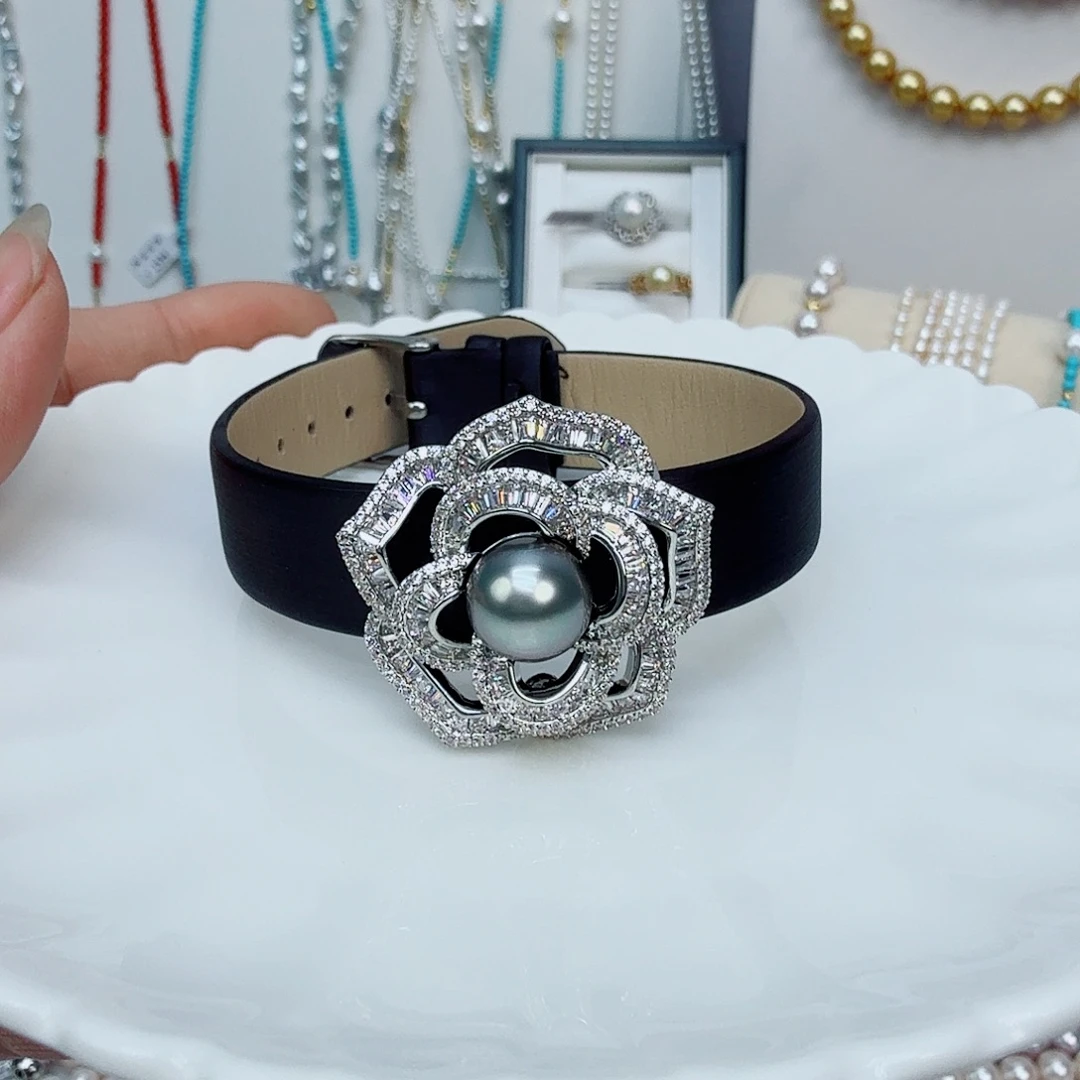 手绳海水珍珠银S925镶嵌