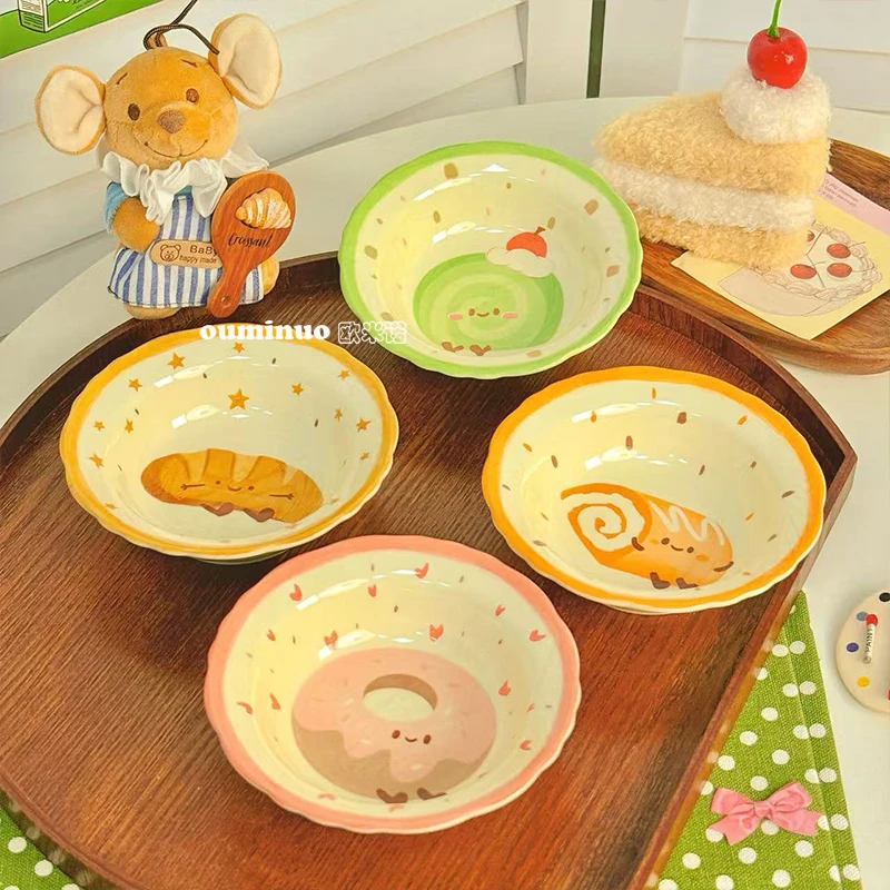 【甜心蛋糕】4.5英寸味碟4个混装陶瓷釉下彩餐具圆型味碟易清洗