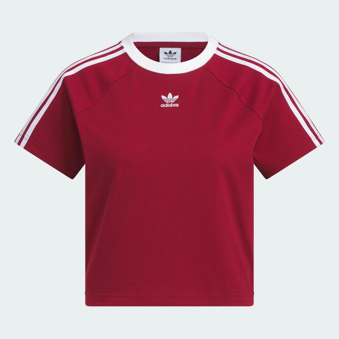 adidas/阿迪达斯三叶女商场同款休闲百搭经典圆领短款T恤KF0314