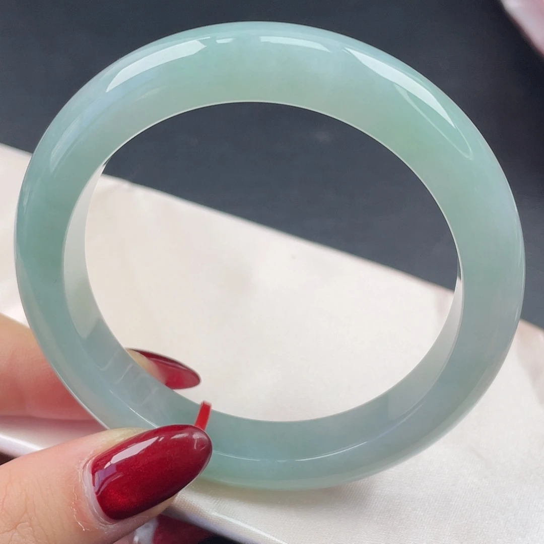 翡翠未镶嵌手镯58圈口