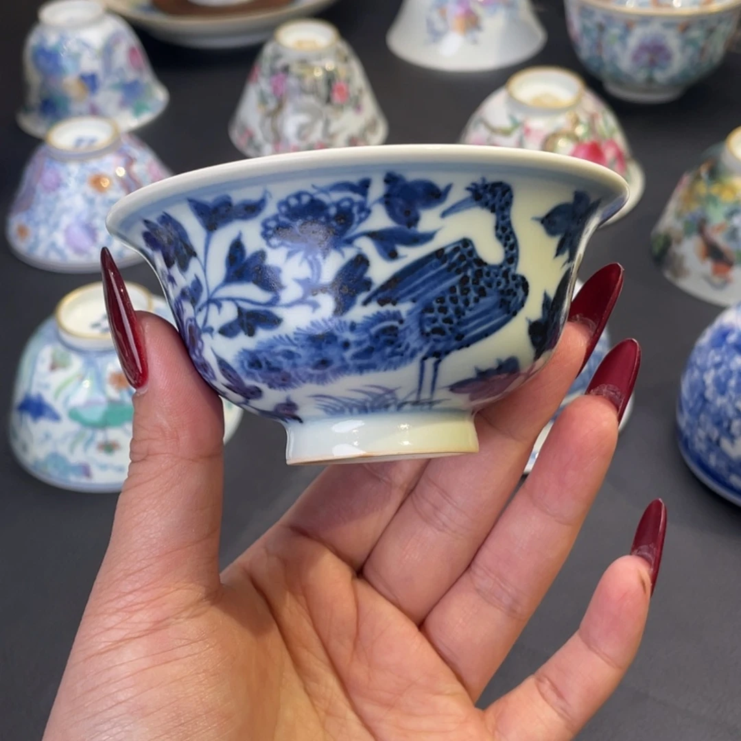 孔雀牡丹花手工手绘宠粉