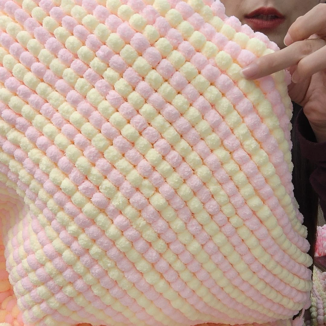 一米二一米五沙发盖毯材料包浅粉淡黄15送5到手20