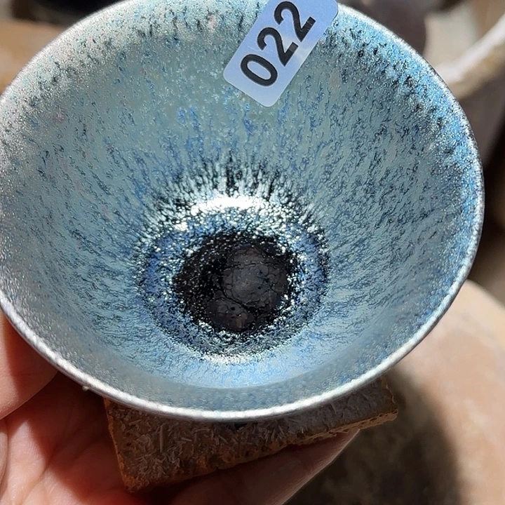 茶盏琢泥窑柴烧开窑