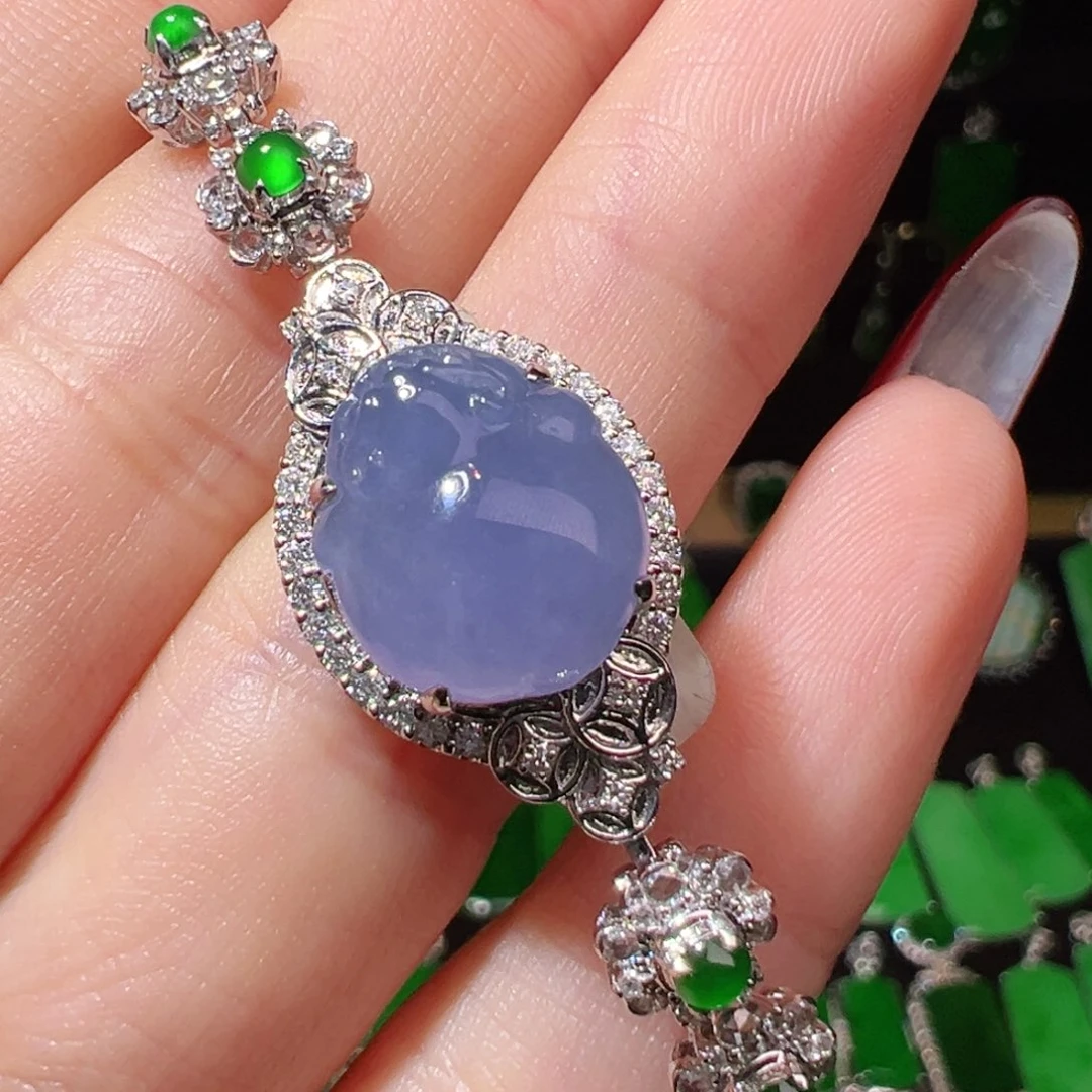 翡翠吊坠(不含链)18K金镶嵌21800金蟾